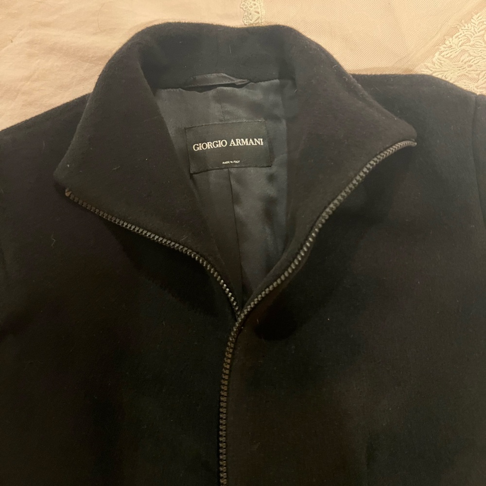 Black Armani coat. Like new.